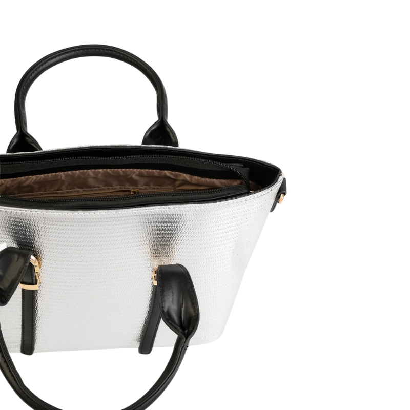 Silver Leather handbag