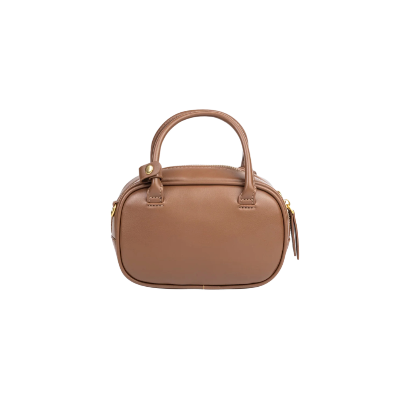 Brown Boston Rexine Handbag
