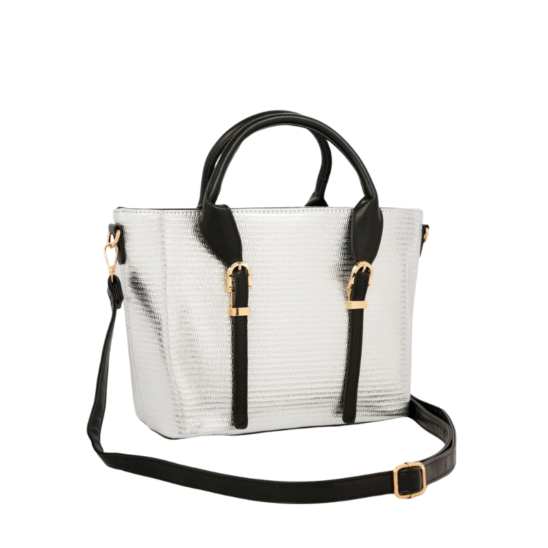 Silver Leather handbag