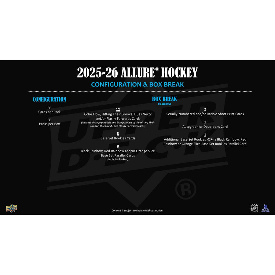 2025/26 Upper Deck Allure Hockey Hobby 18-Box Case - Image 12