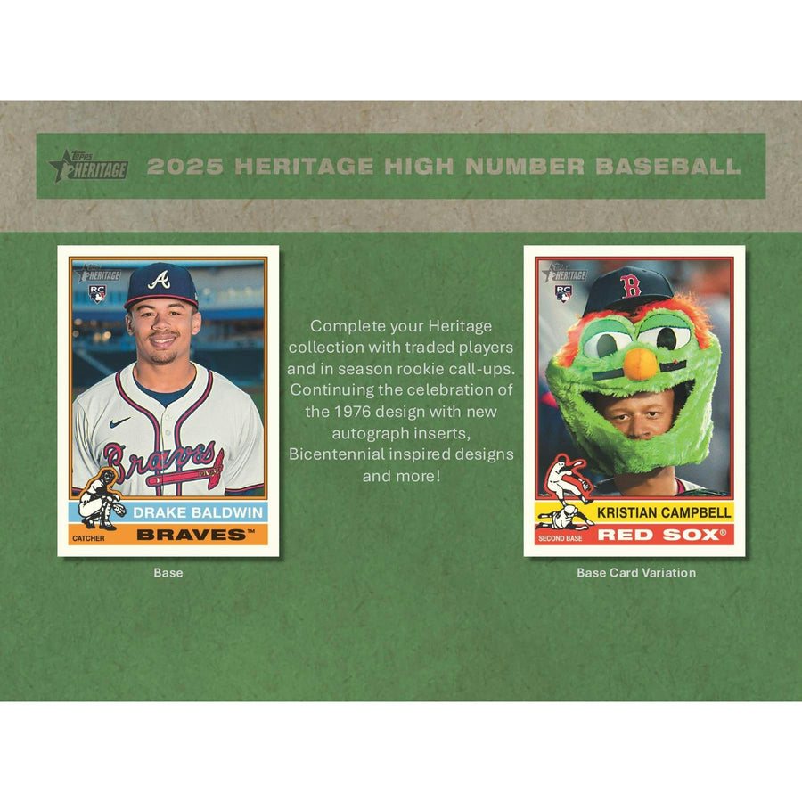 2025 Topps Heritage High Number Baseball Hobby 12-Box Case - Image 5
