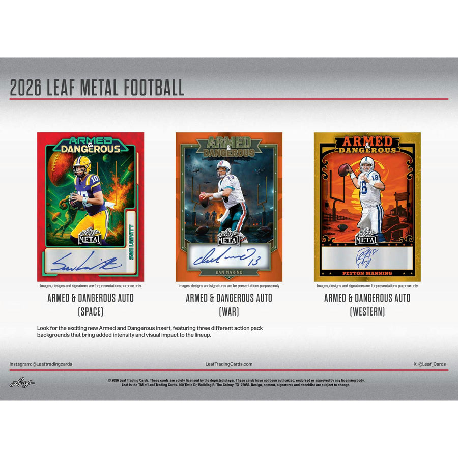 2026 Leaf Metal Football Hobby Jumbo 8-Box Case - Image 10