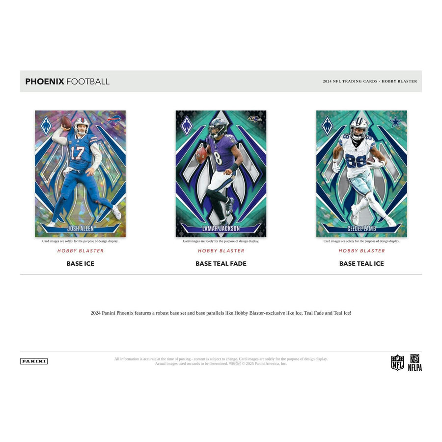 2024 Panini Phoenix Football Blaster Hobby 20-Box Case (Teal Parallels!) - Image 6