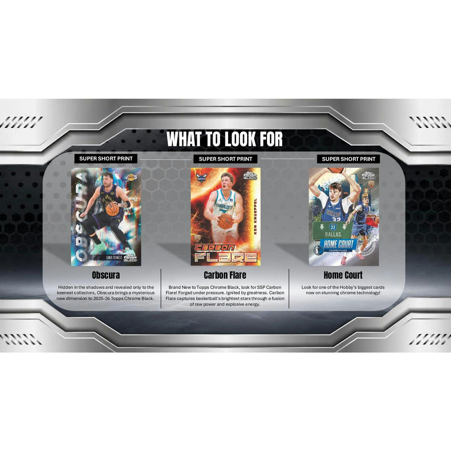 2025/26 Topps Chrome Black Basketball Hobby Box (Presell) - Image 6