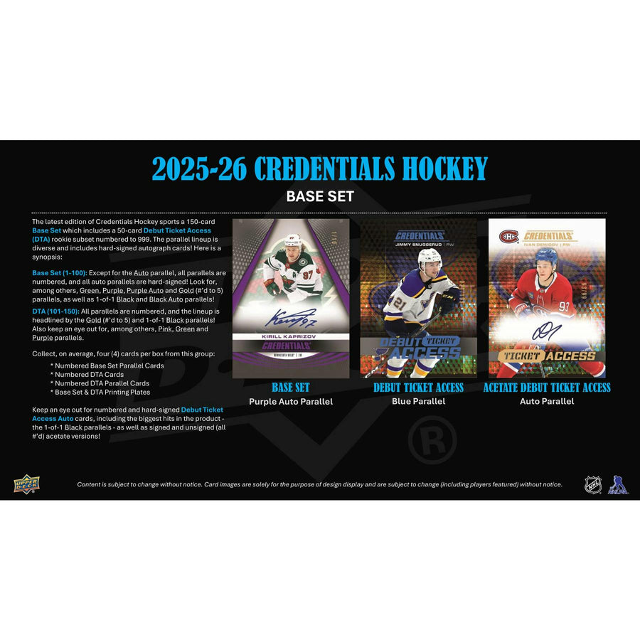2025/26 Upper Deck Credentials Hockey Hobby 20-Box Case - Image 8