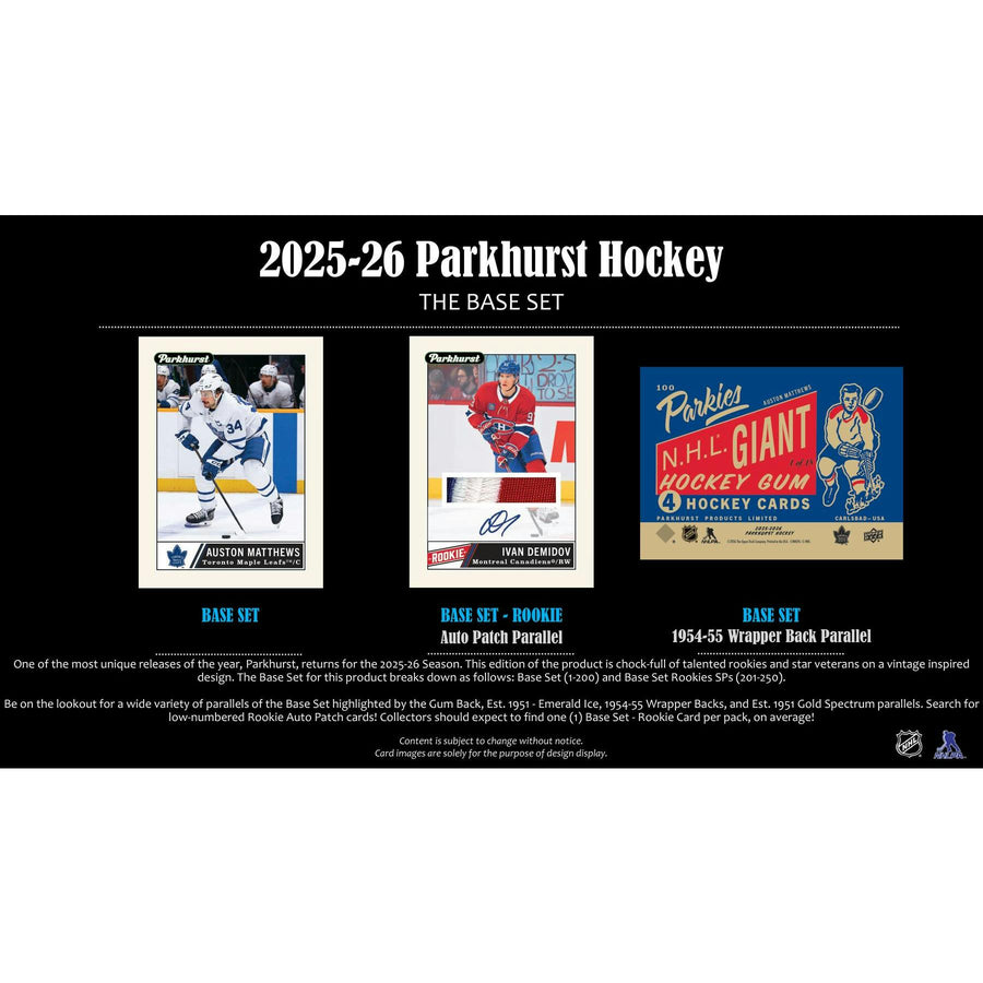 2025/26 Upper Deck Parkhurst Hockey Hobby 12-Box Case - Image 8