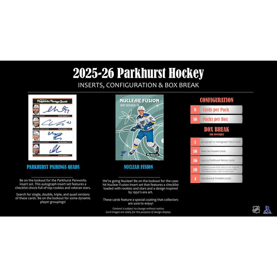 2025/26 Upper Deck Parkhurst Hockey Hobby 12-Box Case - Image 10