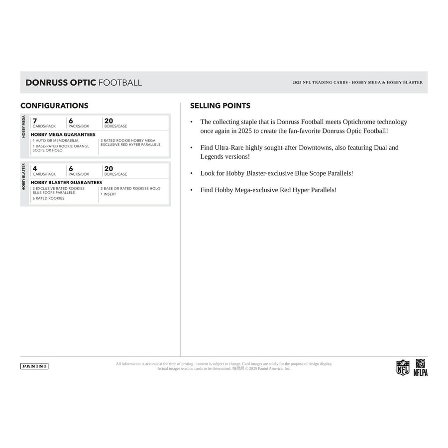 2025 Panini Donruss Optic Football Mega Hobby 20-Box Case - Image 12