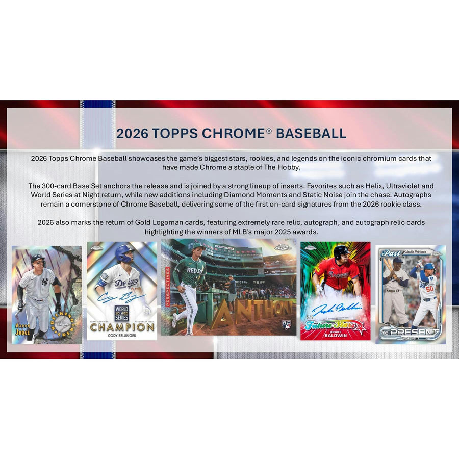 2026 Topps Chrome Baseball Blaster 40-Box Case - Image 9