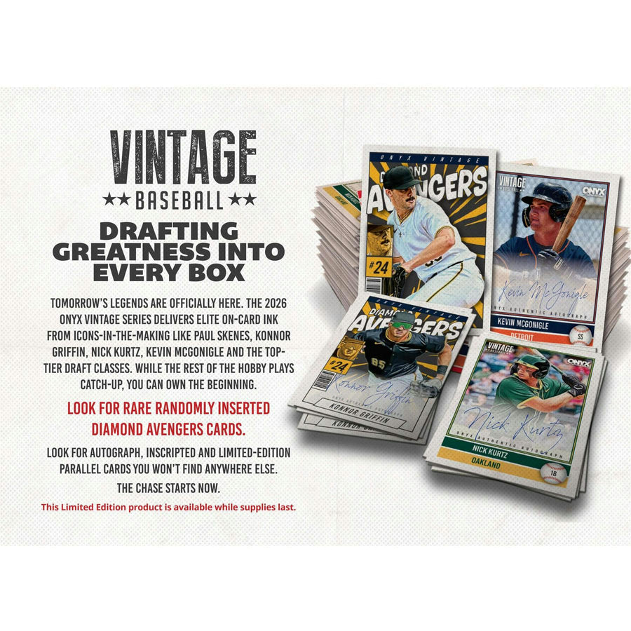 2026 Onyx Vintage Baseball Hobby 6-Box Case - Image 9