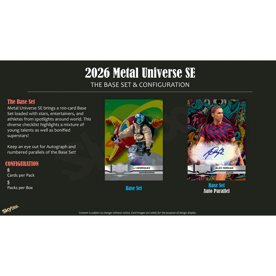 2026 Upper Deck Metal Universe SE Blaster 20-Box Case (Presell) - Image 4
