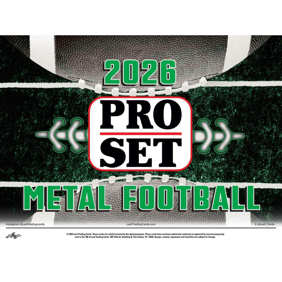 2026 Leaf Pro Set Metal Football Hobby 10-Box Case - Image 10