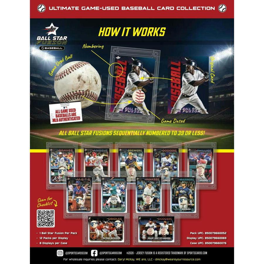 2026 Jersey Fusion Ball Star Baseball Hobby 8-Box Case - Image 9
