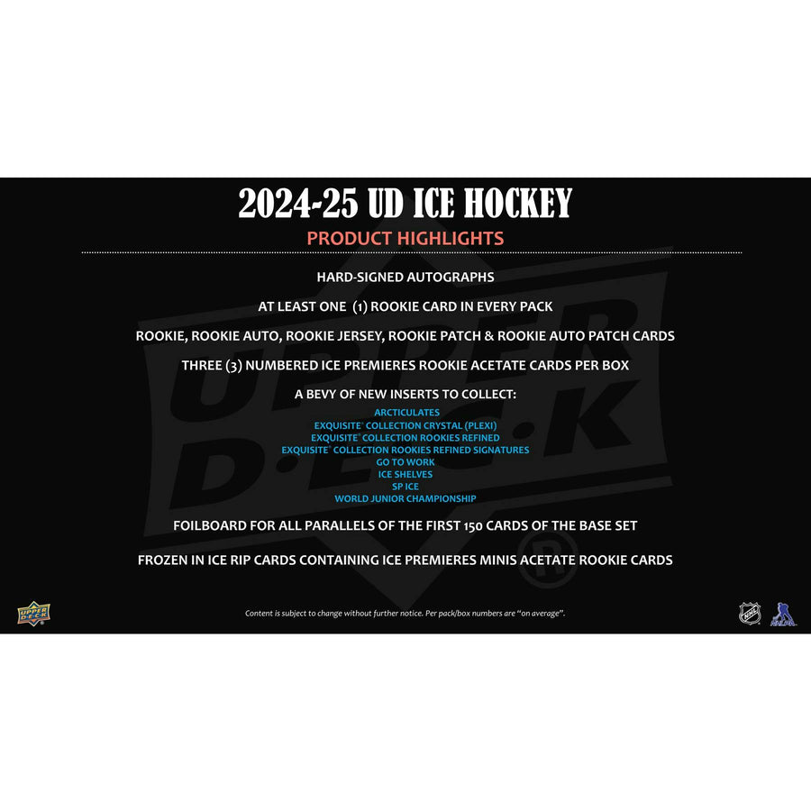 2024/25 Upper Deck Ice Hockey Hobby 24-Box Case - Image 6