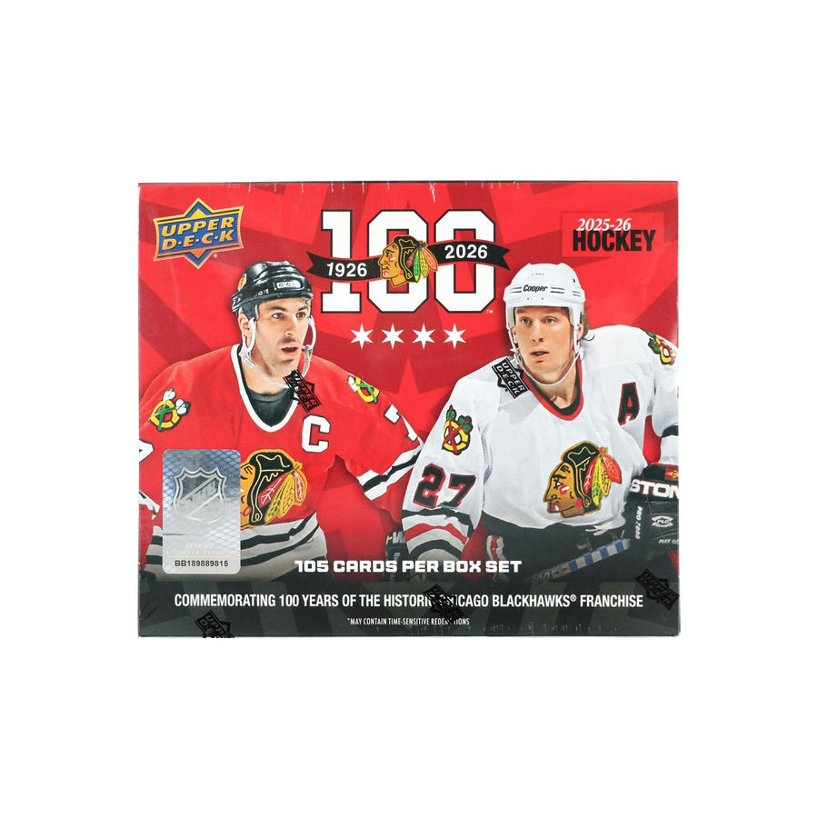 2025/26 Upper Deck Chicago Blackhawks Centennial Hockey Box 20-Set Case - Image 2