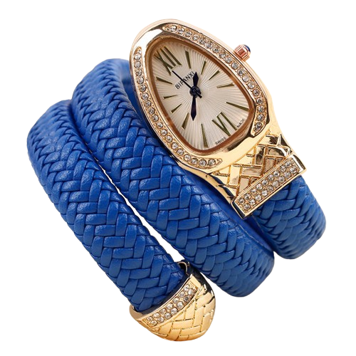 WristNexo Women's Snake-Shaped Quartz Watch – Crystal Accent Design - Image 4