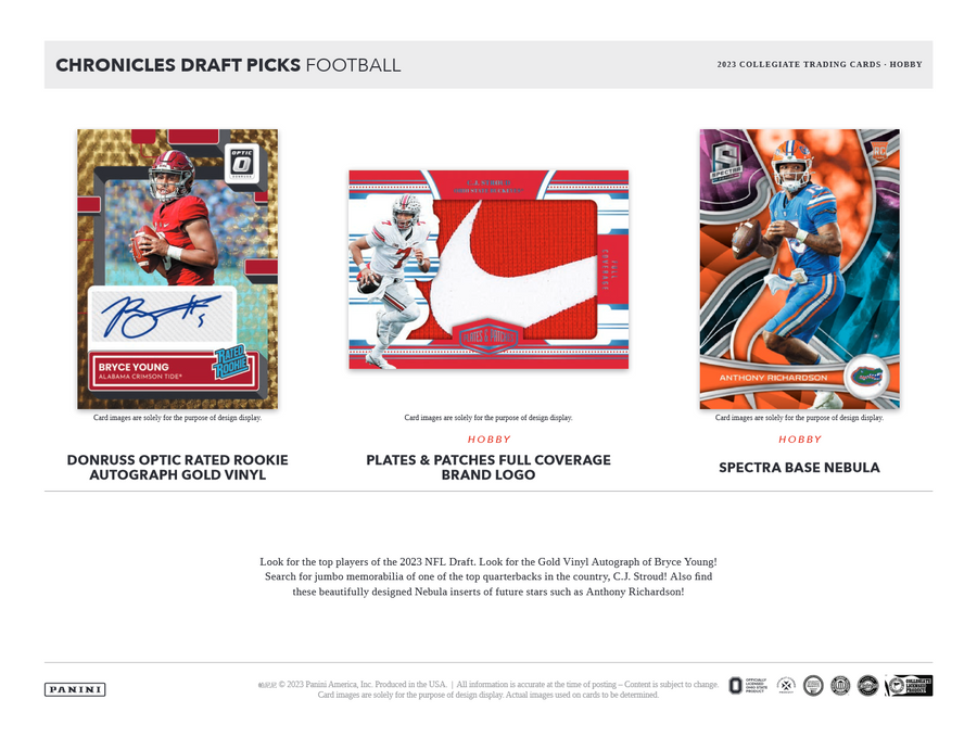 2023 Panini Chronicles Draft Picks Football Hobby 16 Box Case - Image 2