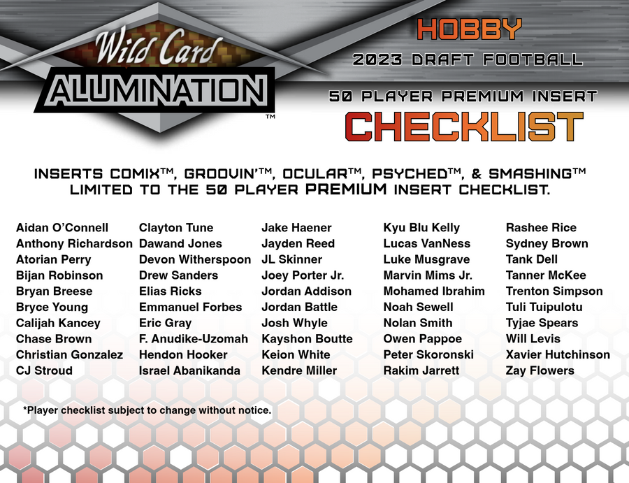 2023 Wild Card Alumination Draft Football Hobby 12 Box Case - Image 12