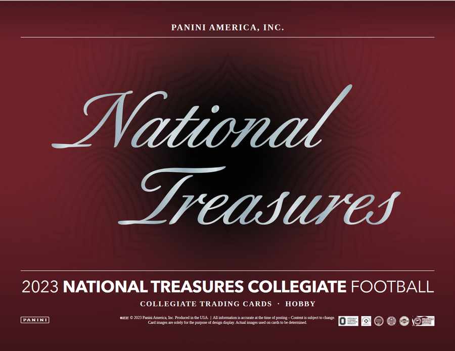 2023 Panini National Treasures Collegiate Football Hobby 4 Box Case - Image 2
