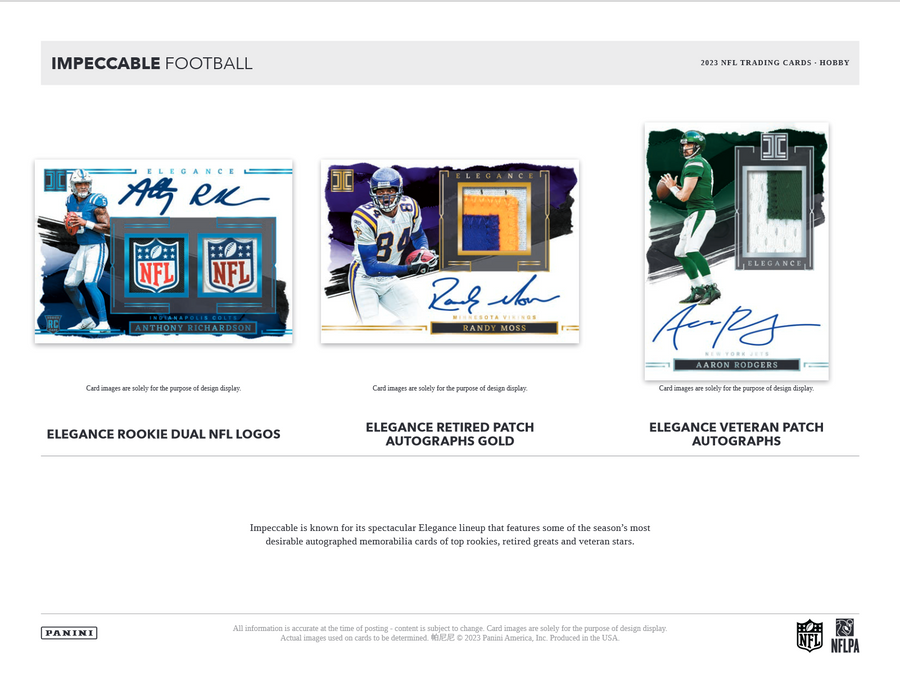 2023 Panini Impeccable Football Hobby 3 Box Case - Image 2