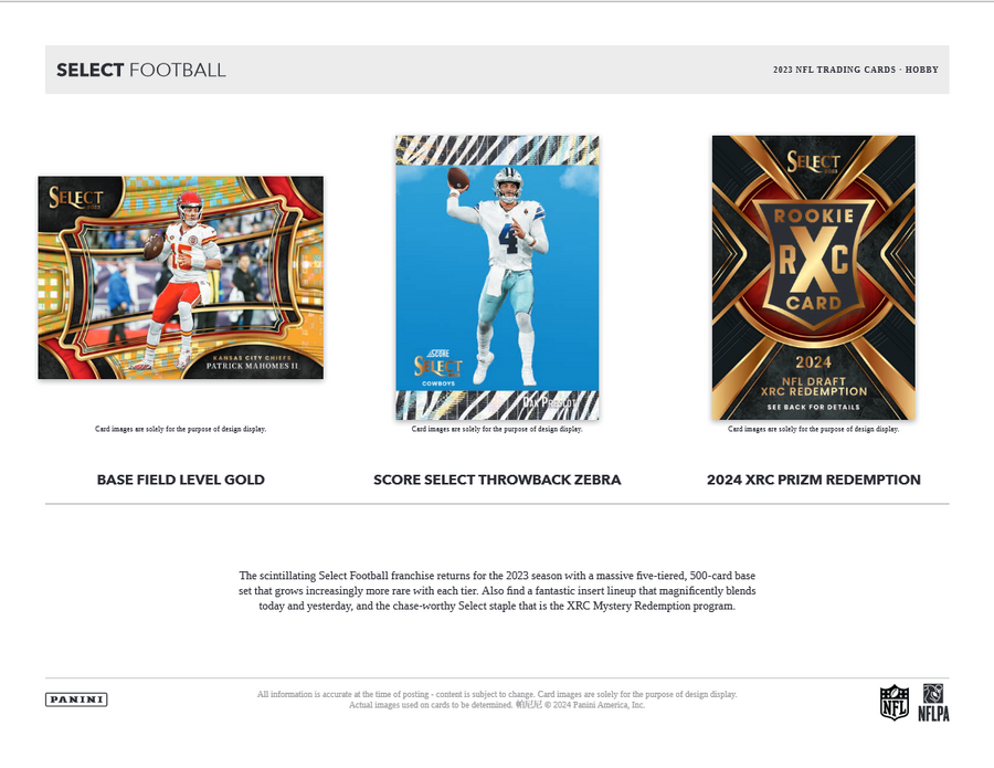 2023 Panini Select Football Hobby 12 Box Case - Image 3