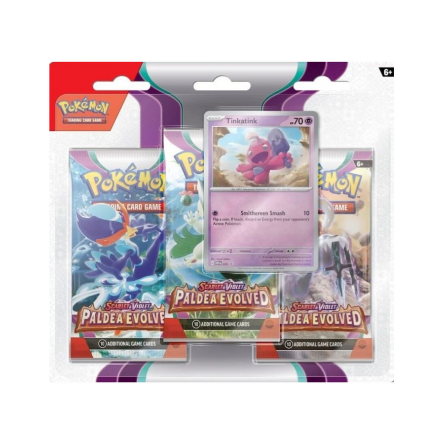 Pokemon Scarlet & Violet Paldea Evolved 3-Pack Blister Pack – 24 Pack Box