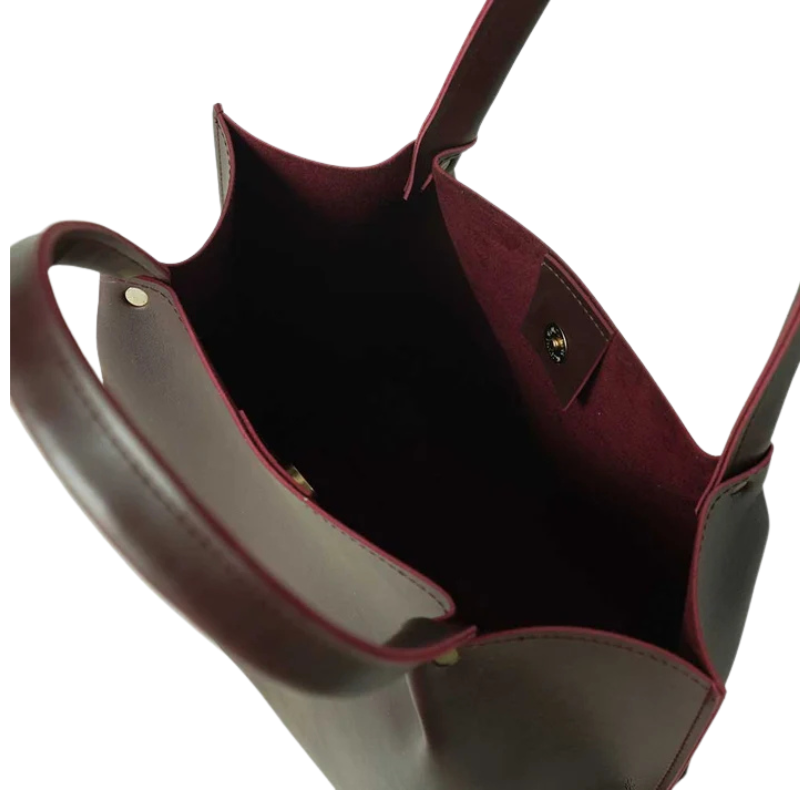 Maroon Minimalist Tote Bag - Image 4