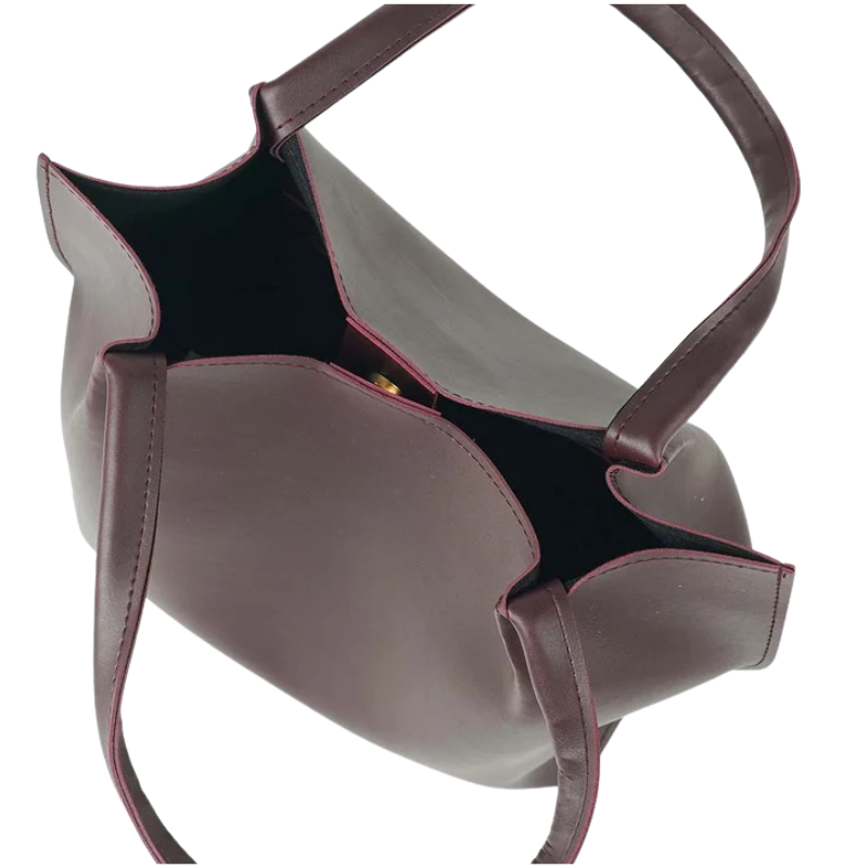 Maroon Minimalist Tote Bag - Image 2