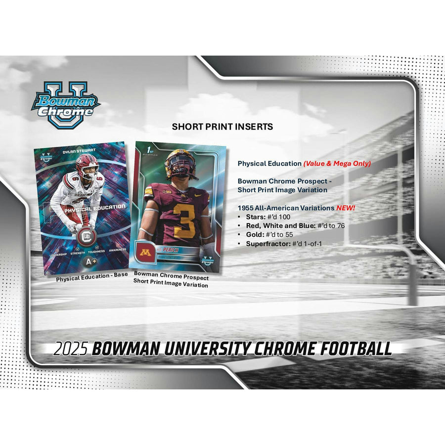2025 Bowman University Chrome Football Mega 20-Box Case - Image 18