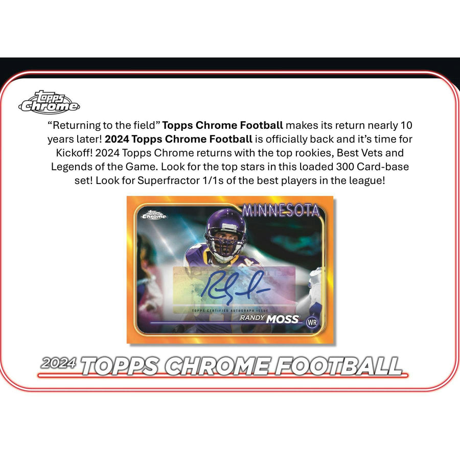 2024 Topps Chrome Football Mega 20-Box Case - Image 7