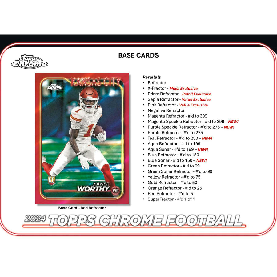 2024 Topps Chrome Football Mega 20-Box Case - Image 8