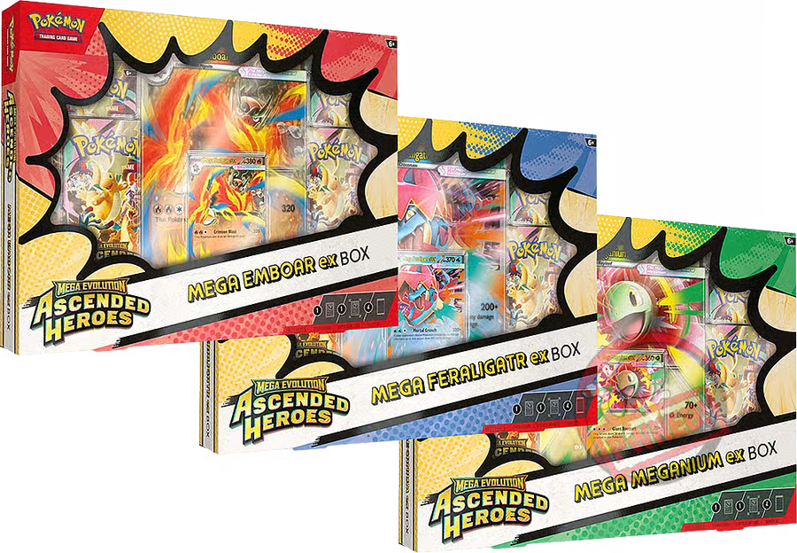 Pokemon Ascended Heroes Mega EX Box 6-Box Case