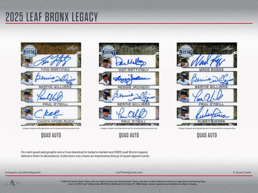 Leaf Bronx Legacy Baseball 2025 Hobby Box - Image 4