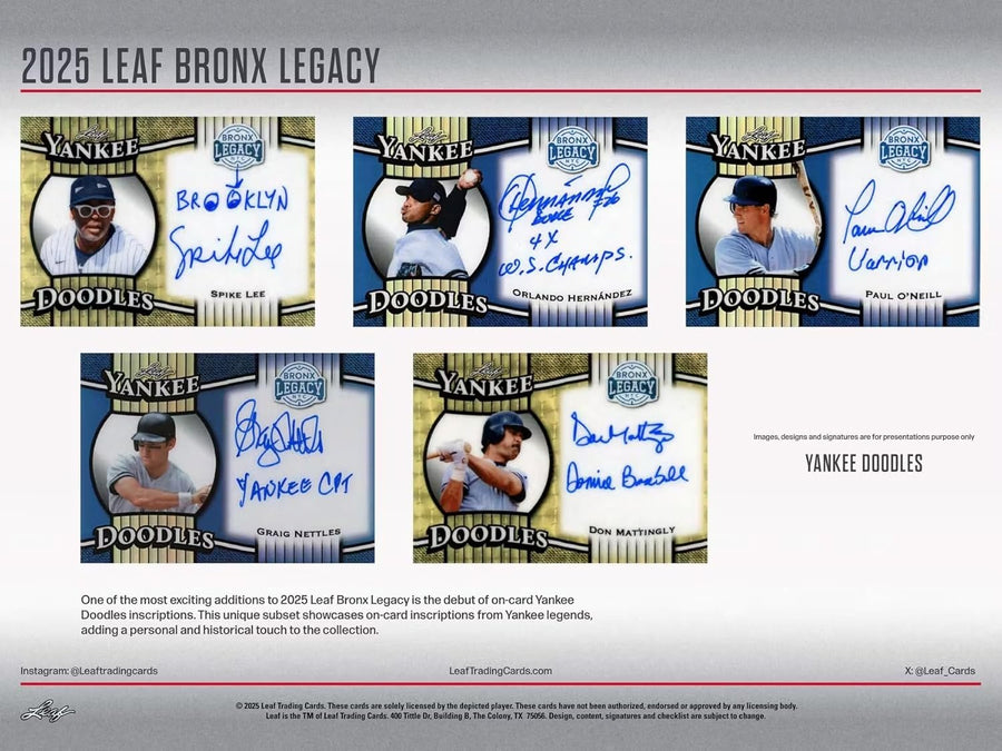 Leaf Bronx Legacy Baseball 2025 Hobby Box - Image 5