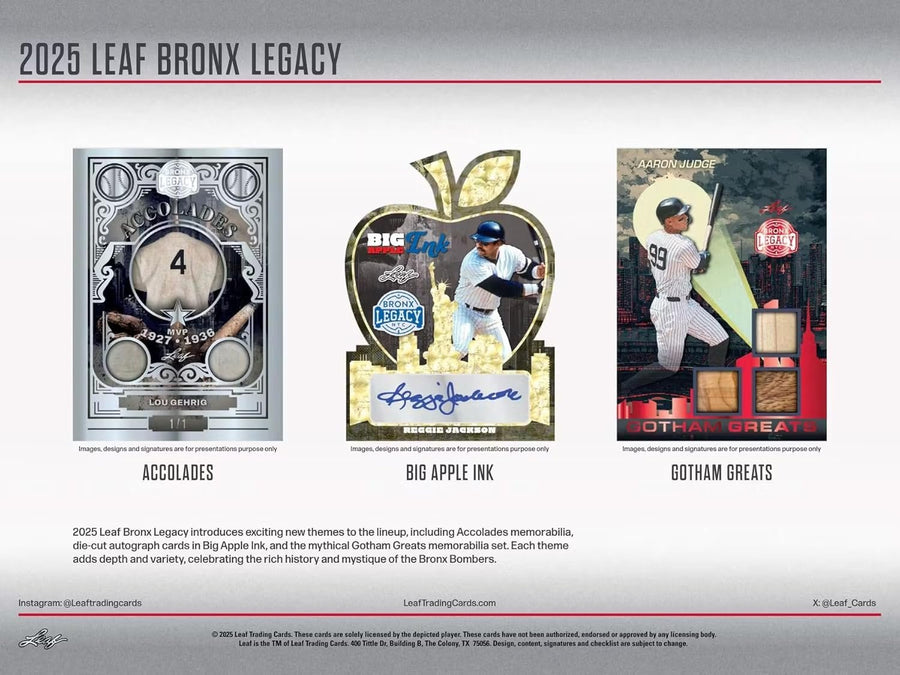 Leaf Bronx Legacy Baseball 2025 Hobby Box - Image 7