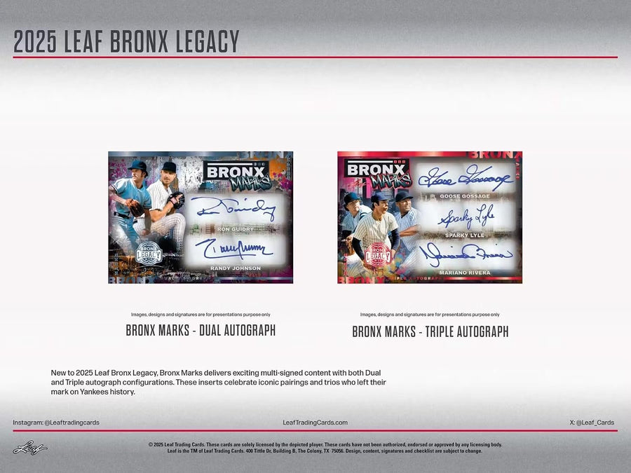 Leaf Bronx Legacy Baseball 2025 Hobby Box - Image 9